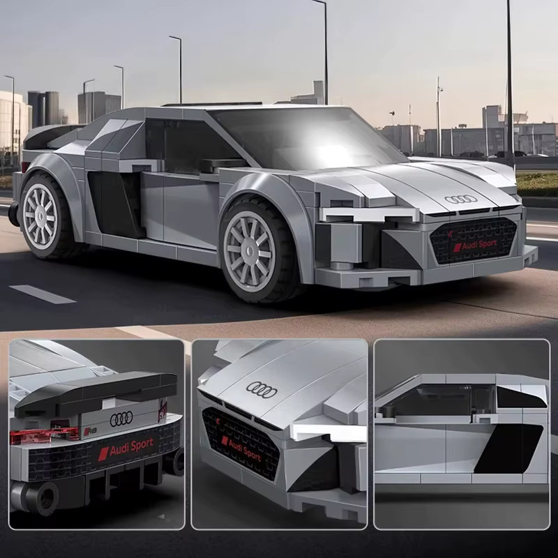 barweer R8 Coupé 2019 Rennwagen, Baukasten, 1:24, Klemmbausteine - Bild 2