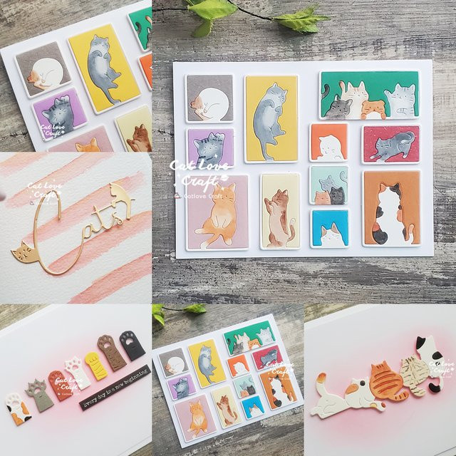 Catlove Metall-Stanze Schablone für Scrapbooking und DIY-Bastelarbeiten mit Katzen-Motiv - Bild 1