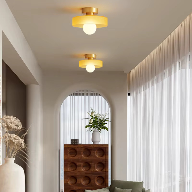 ZCTOP Nordische Vintage LED-Deckenleuchte aus Glas und Metall in Transparent mit warmweißem Licht - Bild 2