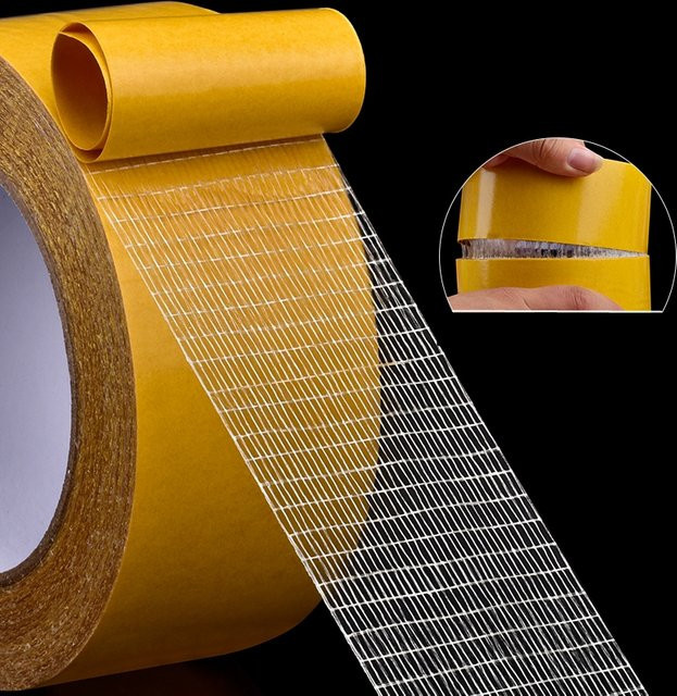 YX Transparentes doppelseitiges Mesh-Klebeband mit Glasgitter-Faserpaste, 20 m - Bild 1