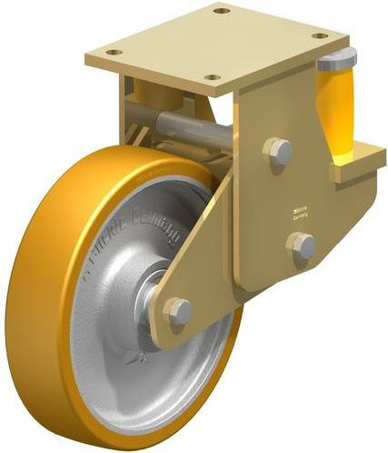 Blickle Bockrolle BSFE-GTH 250K gefedert in Silber mit 250 mm Rad-Durchmesser und 1500 kg Tragfähigkeit - Bild 1