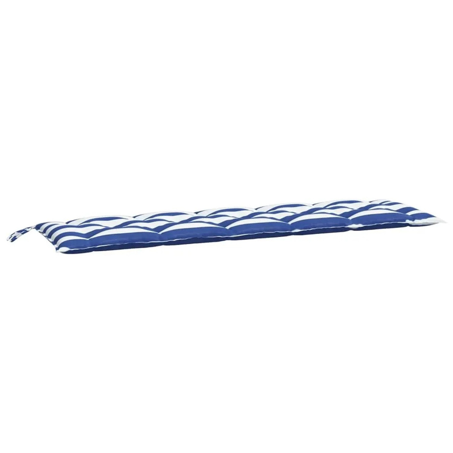 vidaXL Gartenbank-Auflage aus Oxford-Gewebe Blau-Weiß Gestreift B: 180 cm, T: 50 cm, H: 7 cm - Bild 2