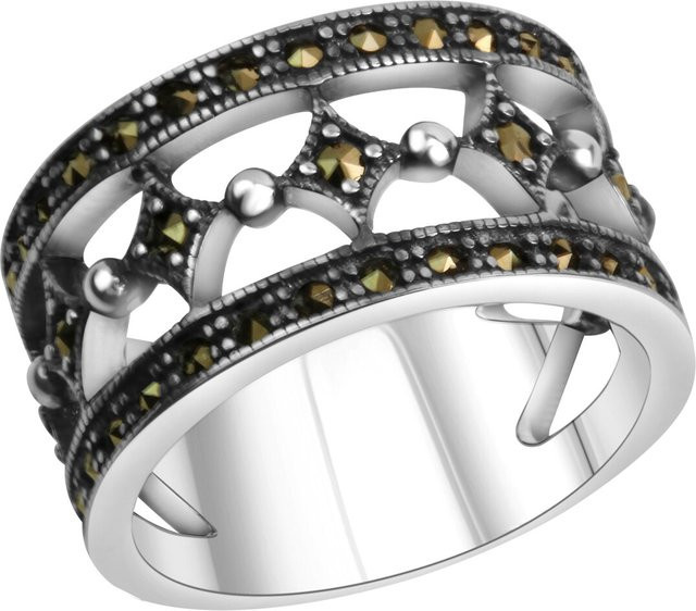 Zeeme Gemstones Ring, 925 Silber, oxidiert, Markasit, Damen - Bild 1