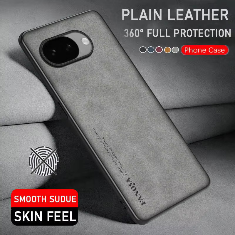 Stoßfeste Leder-Handyhülle für Google Pixel 10A, 9, 8, 7, 6, 8A, 7A, 10 Pro XL in Schwarz - Bild 3
