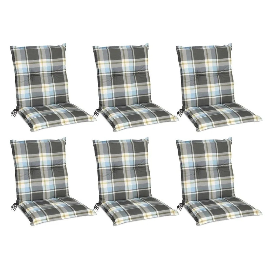 Beautissu Sunny BK Niederlehner Blau Kariert, 6-teiliges Set, B/T/H: 100 x 50 x 6 cm - Bild 2