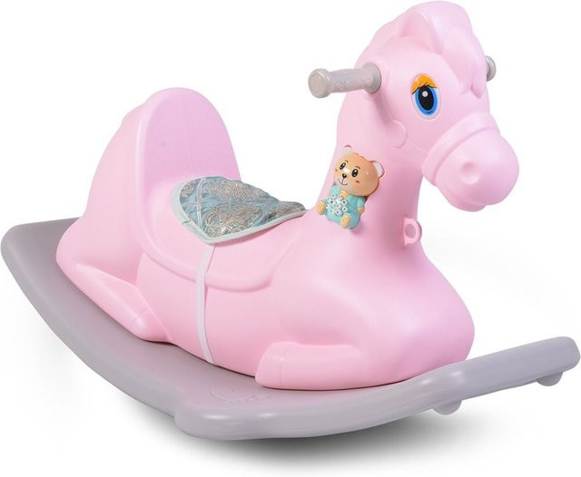 Moni Schaukeltier Pferd aus Kunststoff rosa ab 1 Jahr - Bild 1