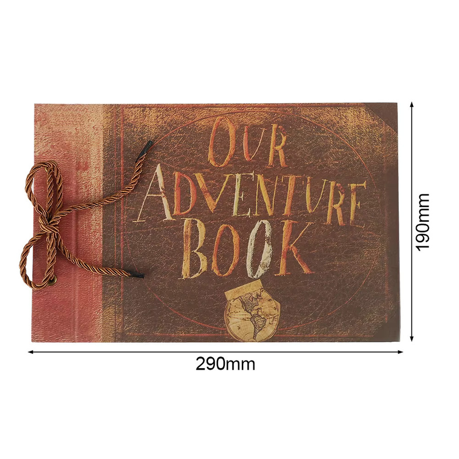 DIY Reisefotoalbum aus Leder im Retro-Stil, 160 Seiten, braun, Hardcover mit blanko Seiten für deine kreativen Erinnerungen - Bild 5
