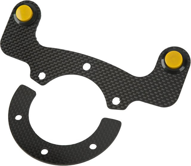 KaiSai Externe Hupenknopf-Kits aus Kohlefaser mit 6 Schrauben für Lenkrad-Modifikationen, Universelle Passform für Hupen und Lichter, Gelb/Schwarz - Bild 1