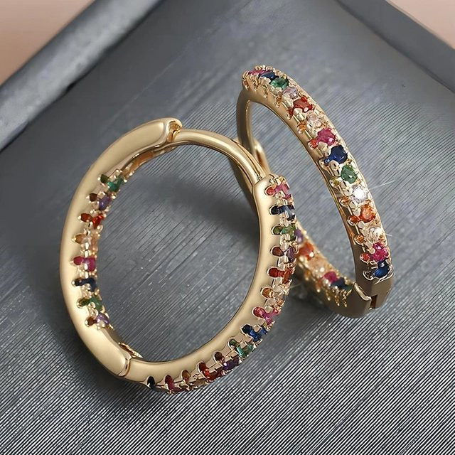 ZAKOL Ohrringe, Kupfer, Gold, Zirkonia, Kristall, Damen - Bild 1