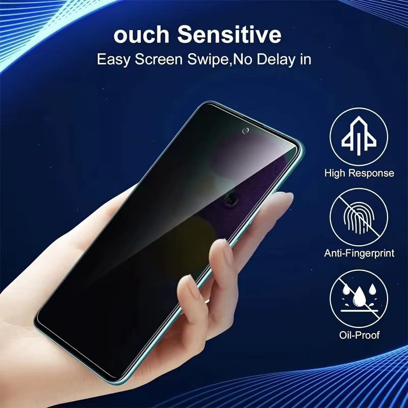 Anti-Spionage Sichtschutz-Glasfolie für Xiaomi 17/17T/15T/14T/13T/12T Serie, 9H gehärteter Film mit vollständiger Abdeckung und Installations-Kit, transparent - Bild 2