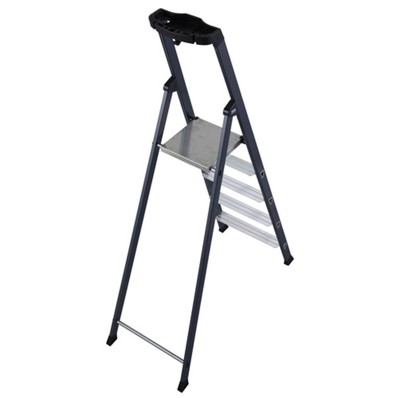 Krause Stufenstehleiter aus Aluminium in Silber mit 5 Stufen - Bild 3