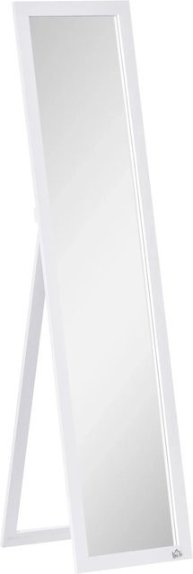 HOMCOM Ganzkörperspiegel aus MDF und Glas in Weiß, H x B x T: 154 x 37 x 37 cm - Bild 1