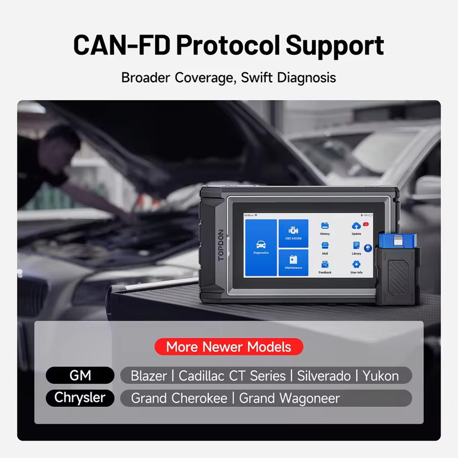 TOPDON Artidiag800 BT Kfz-Diagnosetool OBD2-Scanner mit Bluetooth in Schwarz - Bild 6