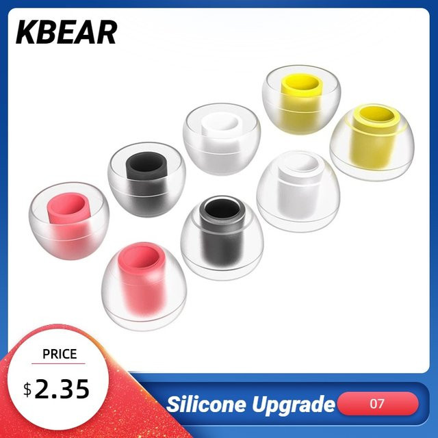 KBEAR 07 Silikon Upgrade In-Ear Kopfhörer Eartips zur Lärmisolierung in den Größen S, M und L, Multicolour - Bild 1