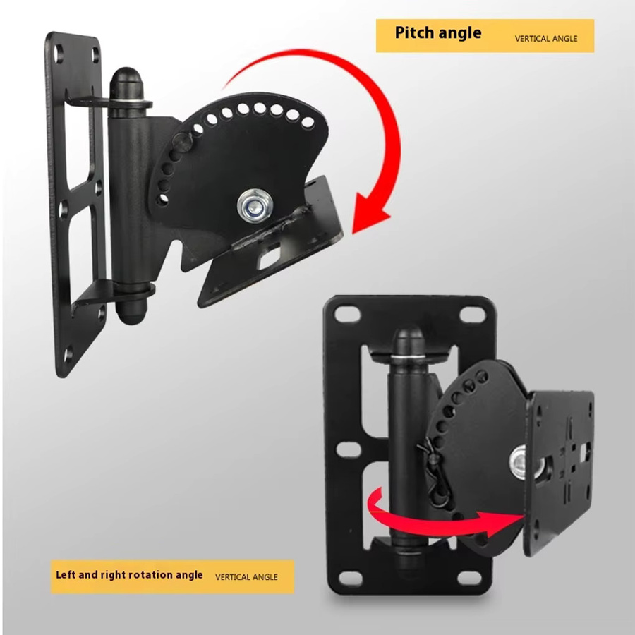 elenxs Universal Surround Lautsprecher Wandhalterung und Deckenhalterung in Schwarz mit Neige- und Schwenkfunktion für bis zu 60 kg - Bild 2