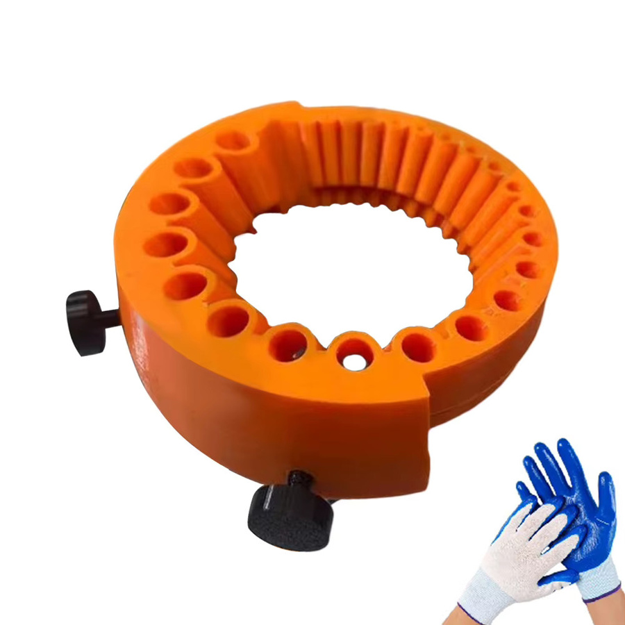 APWIKOGER Bohrerschärfer für 2 bis 13 mm in Orange mit Handschuhen und Winkelbohrer-Funktion als Schleifwerkzeug - Bild 2