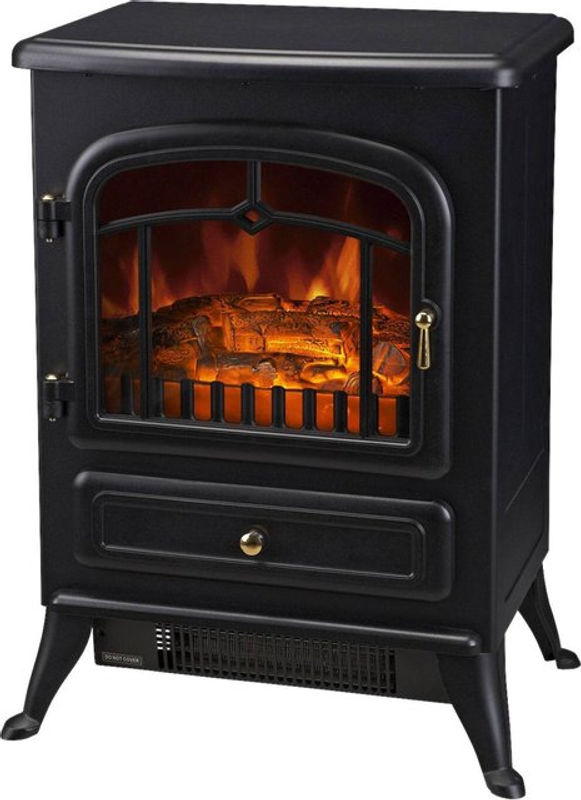 HOMCOM Elektrokamin Kaminofen mit Flammeneffekt in Schwarz, B/T/H: 45 x 28 x 54 cm - Bild 3