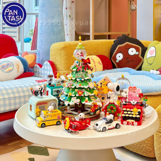 Pantasy Snoopy Weihnachten Bausteine, Modell Ornament, Rot, Bunt / Mehrfarbig - Bild 1