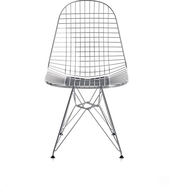 Vitra Wire Chair Dkr aus Stahldraht in Silber - Bild 1