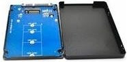 CoreParts MSNX1001B Speicherlaufwerksgehäuse für 2.5 Zoll SSDs SATA NGFF Schwarz - Bild 1
