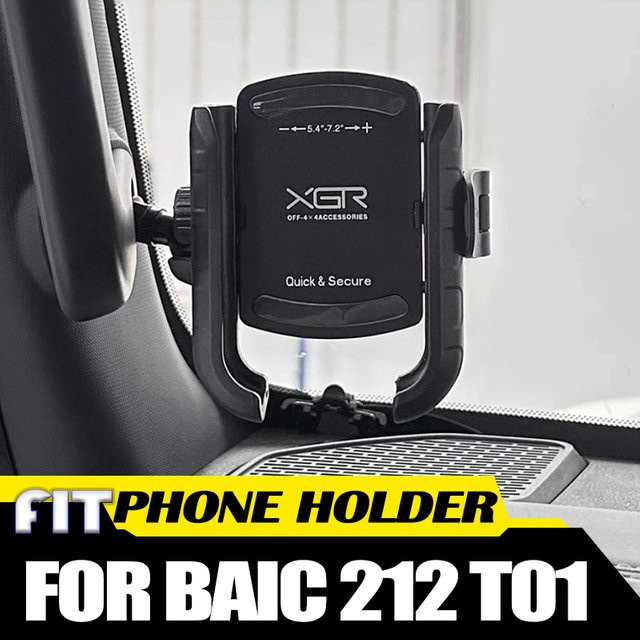 JZYDS Autotelefonhalter für BAIC 212 T01 2024 2025, modifizierter A-Säulen-Griffhalter für das Auto-Innenzubehör, Schwarz - Bild 1