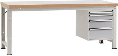 Manuflex WP5427.9006 Werkbank in Alusilber, B/T/H: 180 x 70 x 80 cm - Bild 1