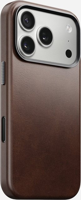 Nomad Traditional Leather Case für iPhone 17 Pro in Rustic Brown, MagSafe-kompatible Lederhülle - Bild 1