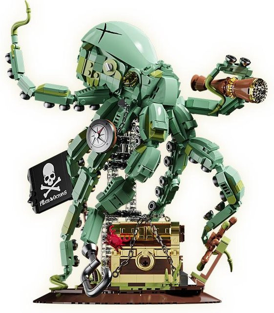 Piraten Bausteine Oktopus Meeresungeheuer, Puzzle, 1128 Teile, ab 6 Jahren - Bild 1