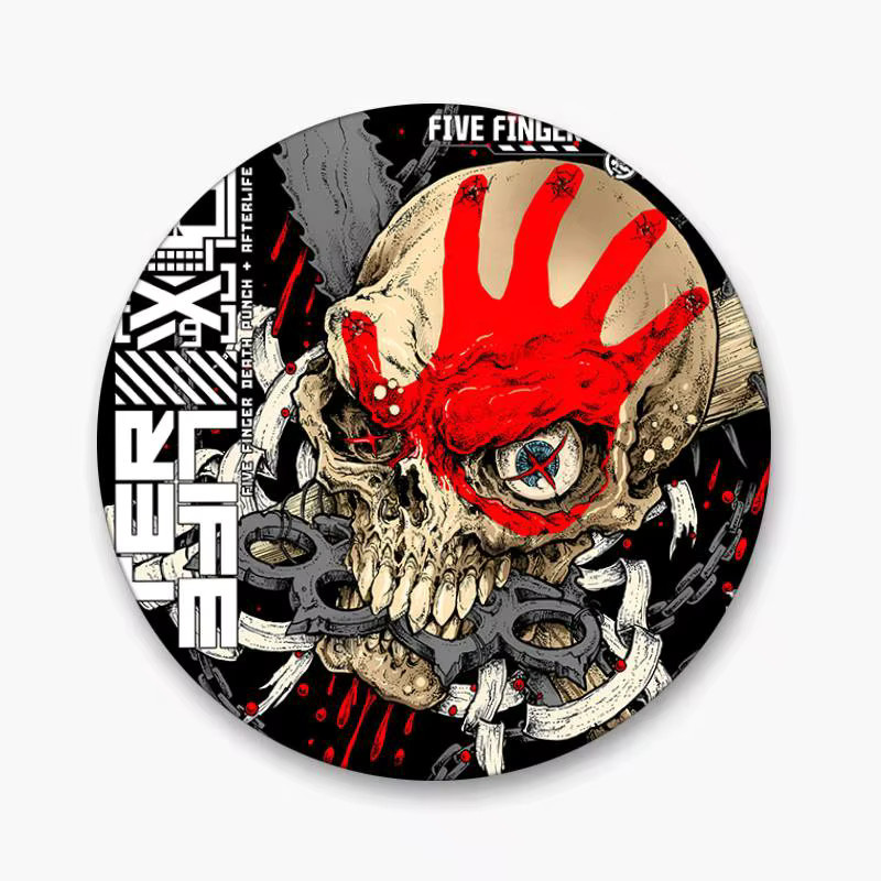 Brosche F-Five Finger Death Punch Band Cartoon-Stil, Emaille-Pin - Bild 7