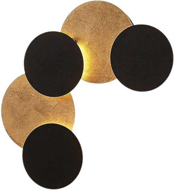 Lindby LED Wandleuchte Grazyna Modern 5-flammig aus Metall in Schwarz und Gold - Bild 1