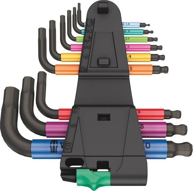 Wera 950/9 Hex-Plus Multicolour 2 Winkelschlüsselsatz, 9-teilig, metrisch, BlackLaser - Bild 2