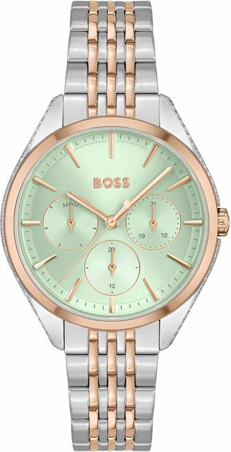 BOSS Damenuhr, Quarz, Edelstahl, Grün, 38 mm, 3 ATM - Bild 1