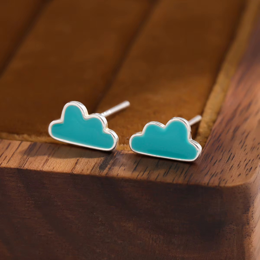 GaGa-Duck Ohrringe, Blaue Harz-Wolken, 925 Silber - Bild 2