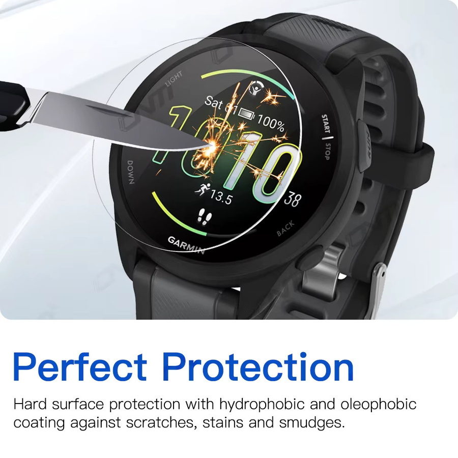 Garmin Forerunner 165 Music Smart Watch Schutzfolie aus 9H Premium gehärtetem Glas, transparent - Bild 3