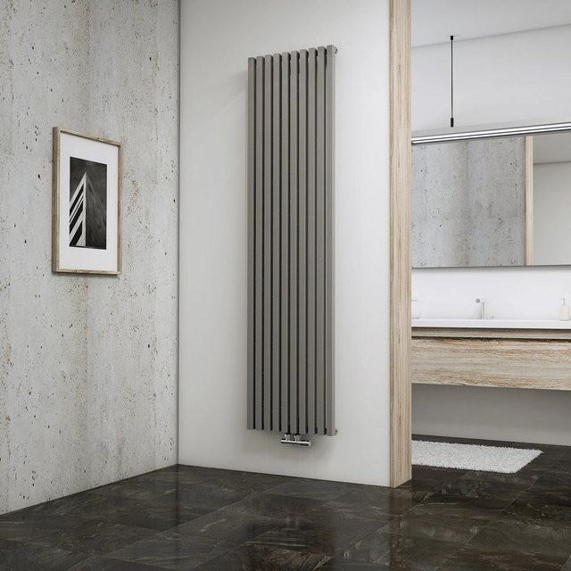 Schulte Design-Heizkörper Lyon in Reflex-Grau mit 1094 W Leistung, Breite: 180 cm - Bild 1
