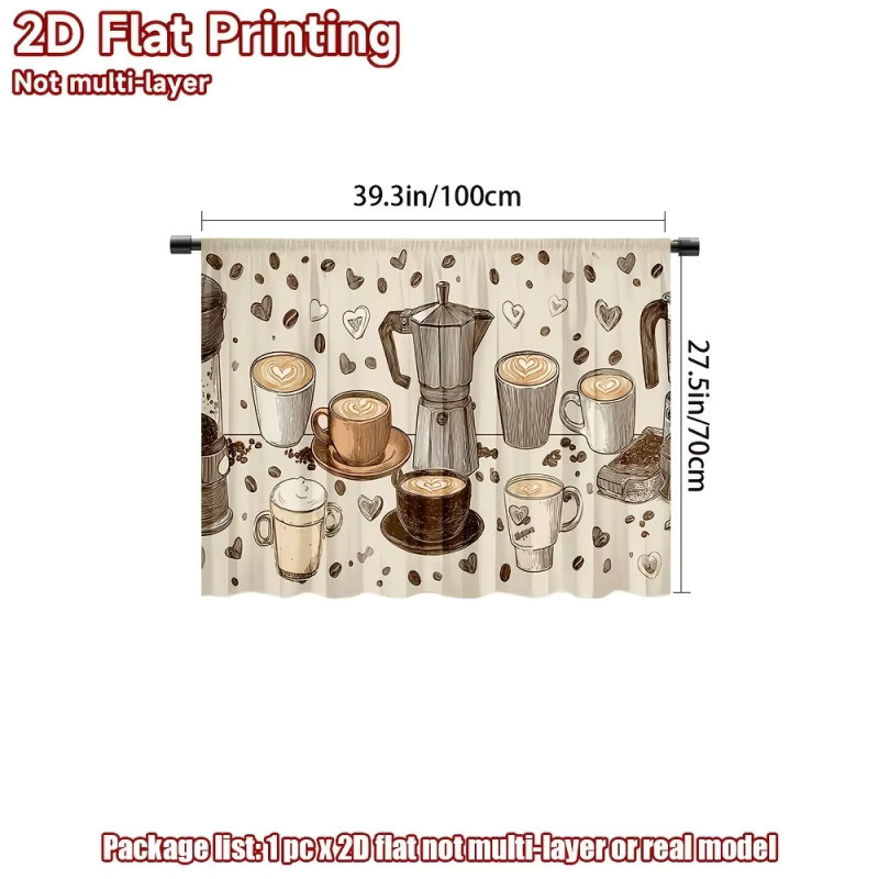 VIKAMA Coffee Love Tischrock aus Polyester zur Schrankdekoration - Bild 3