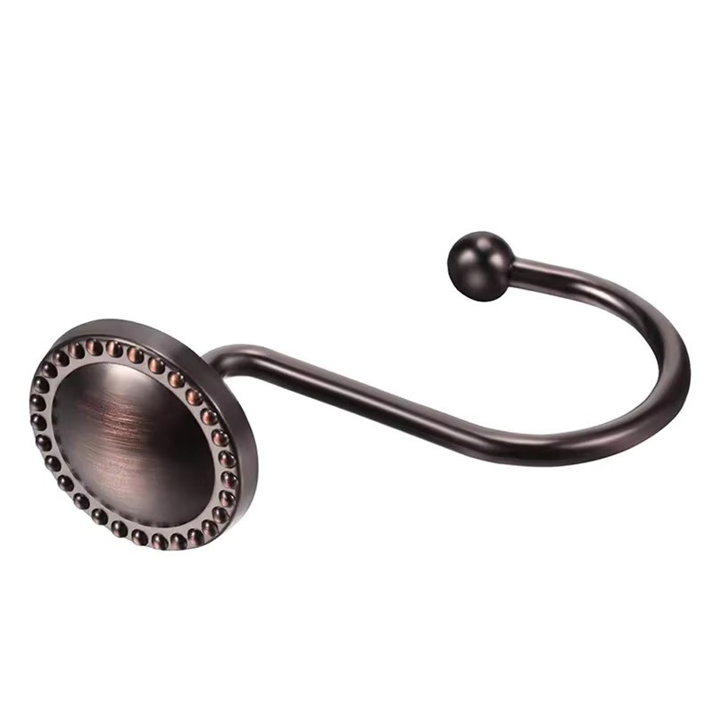 12 Stück dekorative Duschvorhang-Ringe aus rostfreiem Edelstahl in Bronze-Optik für Gardinenstangen - Bild 4