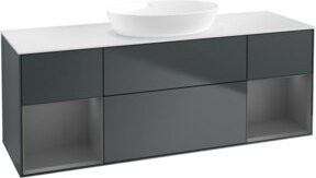 V&B Waschtischunterschrank Finion in matt blau lackiert, Breite: 160 cm, Tiefe: 50,1 cm, Höhe: 50,1 cm - Bild 1