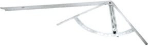 Helios Preisser Alpha-Winkel aus rostfreiem Edelstahl in Silber mit Anreißlöchern B: 430 mm, H: 795 mm - Bild 1
