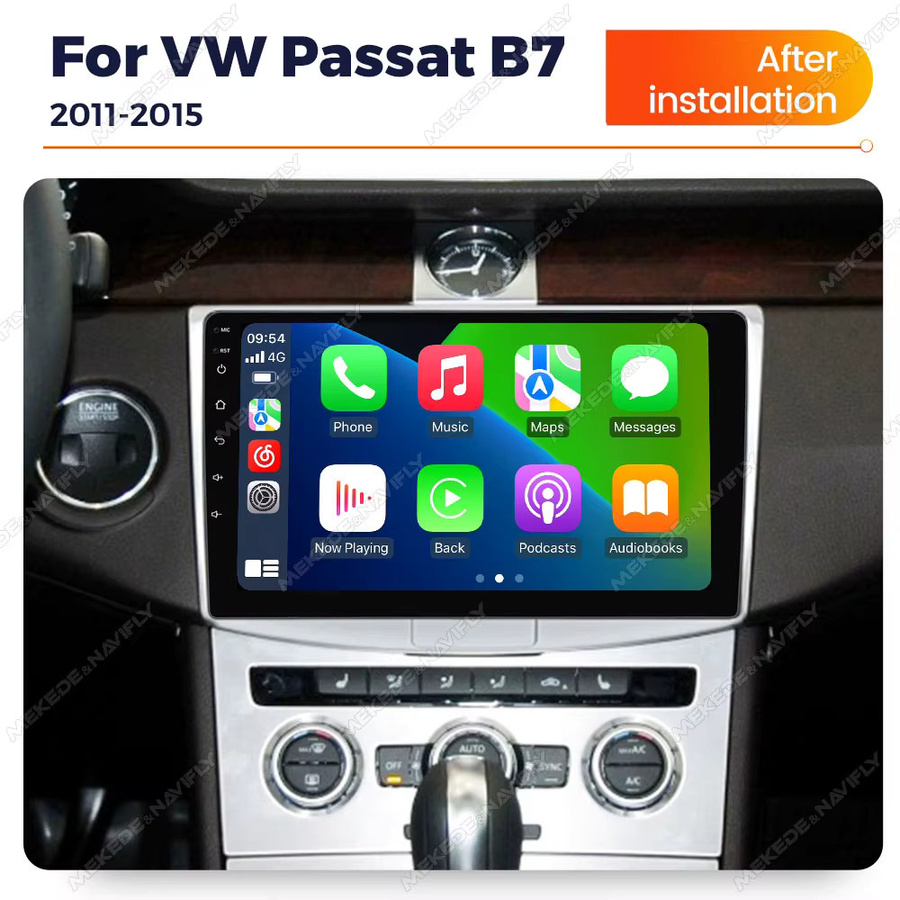 NaviTree 10 Zoll Android 14 CarPlay Radio für Volkswagen Passat B7 CC Magotan mit Rückfahrkamera und DVR in Schwarz - Bild 2
