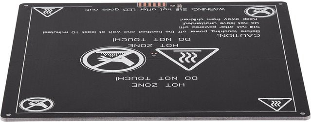 DIYelecs Aluminium-Heizplatte für 3D-Drucker, 12V, Grau, B/B: 22 x 22 cm - Bild 1