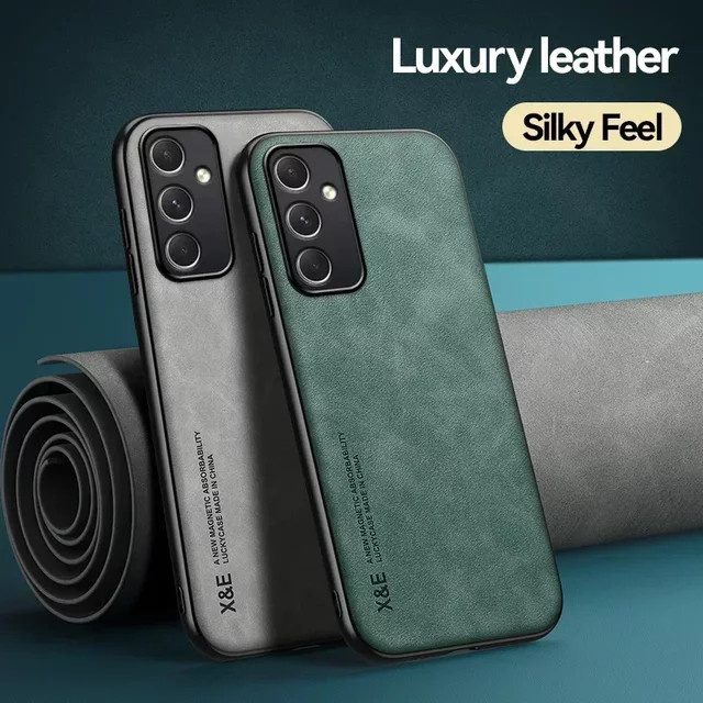 Magnetische PU-Lederhülle für Samsung Galaxy S26 Ultra S25 Plus A57 A37 A17 A56 A36 A26 A16 A06 in Grau - Bild 1