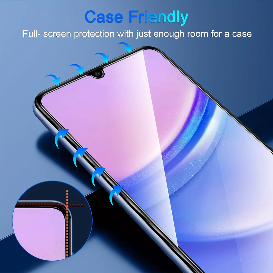 5 Stück Displayschutzfolien aus gehärtetem Glas für Samsung Galaxy A-Serie (A05, A06, A12, A13, A14, A15, A16, A22, A23, A24, A25, A26, A32, A33, A34) in Transparent - Bild 3