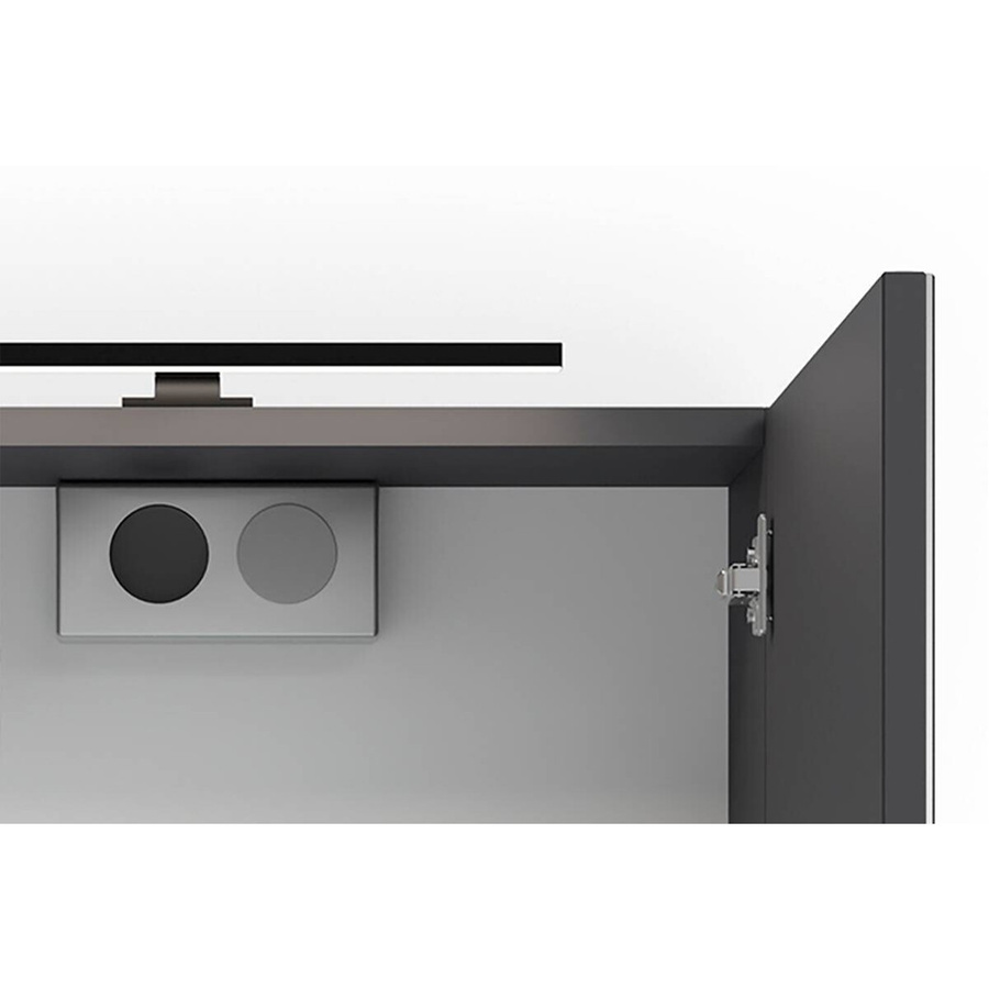 byLIVING Spiegelschrank SPREE in Anthrazit mit LED-Beleuchtung und Soft-Close-Türen, B/H/T: 50 x 60 x 15 cm - Bild 3