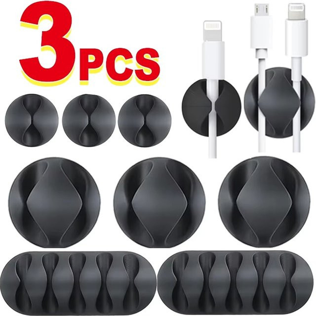 VORTNGLE USB Kabel Clip Organizer Runde Kabelhalter für Schreibtisch und Home Office - Bild 1