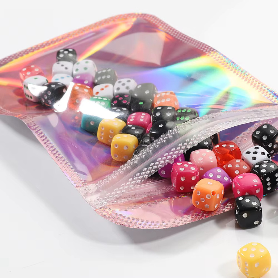 Ailimi Wiederverwendbare Kunststoff Druckverschlussbeutel in Rosa Transparent für Schmuck und Kosmetik 50er Set - Bild 2