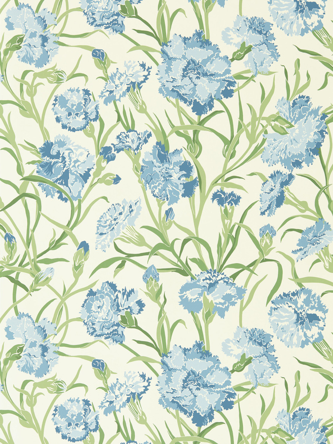 Harlequin Tapete Fleur de Joie in French Blue mit floralem Botanical-Design und Vintage-Stil - Bild 1