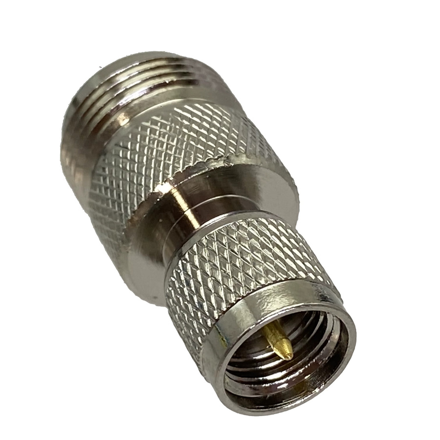 Koaxial-Adapter Mini UHF Buchse auf Mini UHF Stecker aus Messing in Gold oder Silber - Bild 2