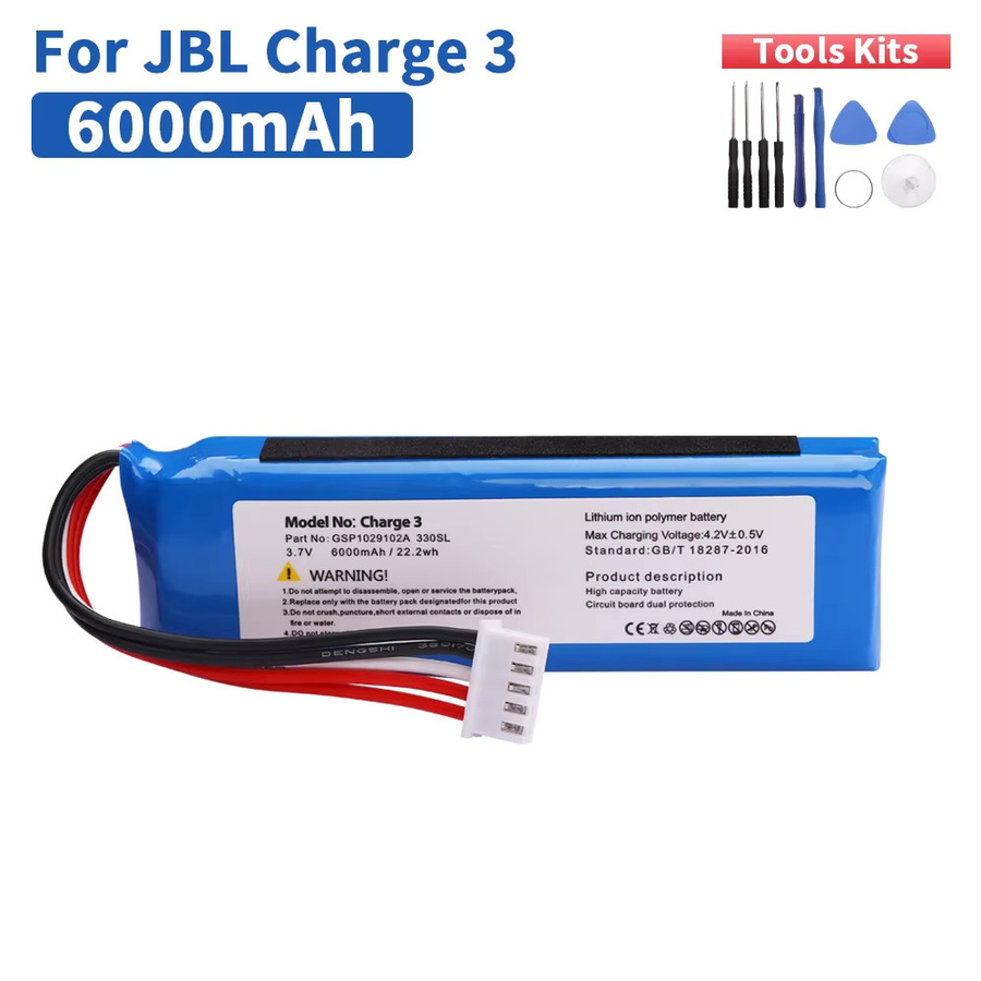 Original Ersatzakku für JBL Charge 3 mit 6000 mAh in Blau - Bild 2