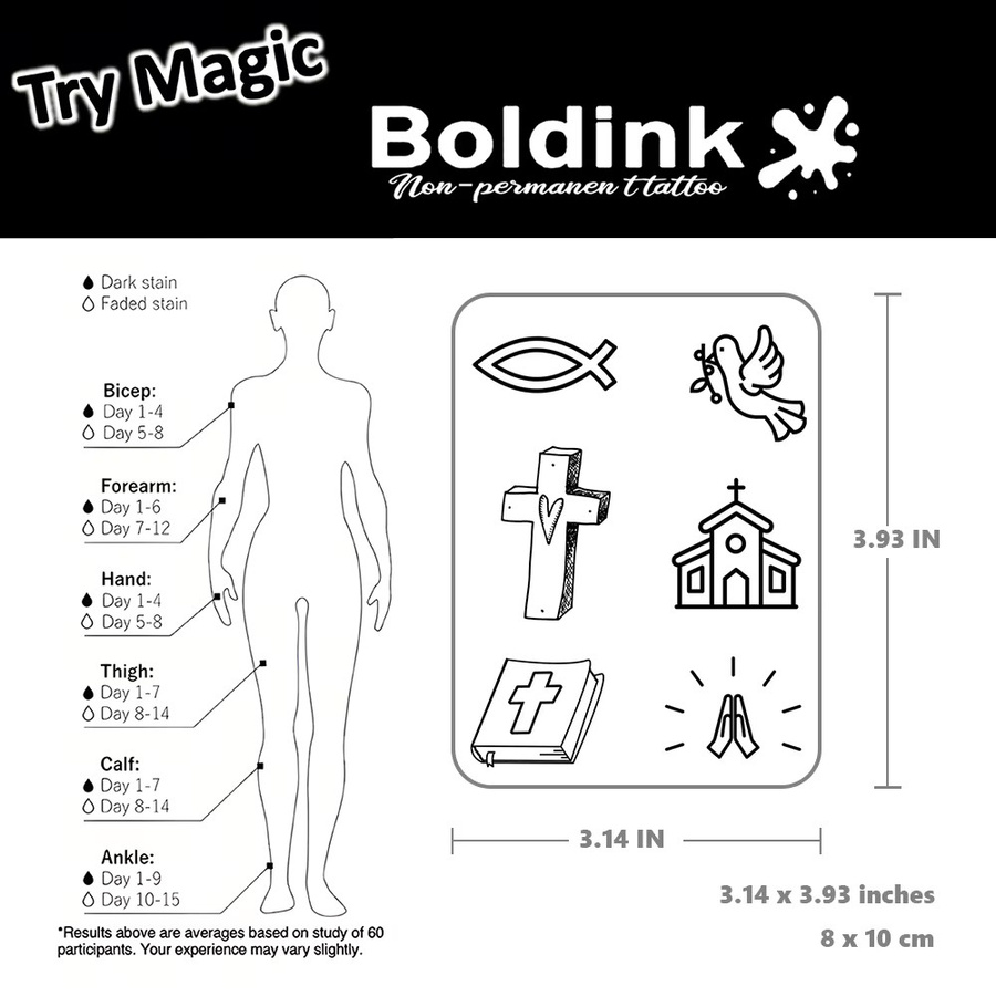 BOLDINK Mini-Tattoo-Aufkleber, Unisex - Bild 2